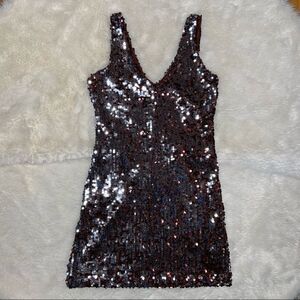 SZ Small Snap Red Sequin Dress